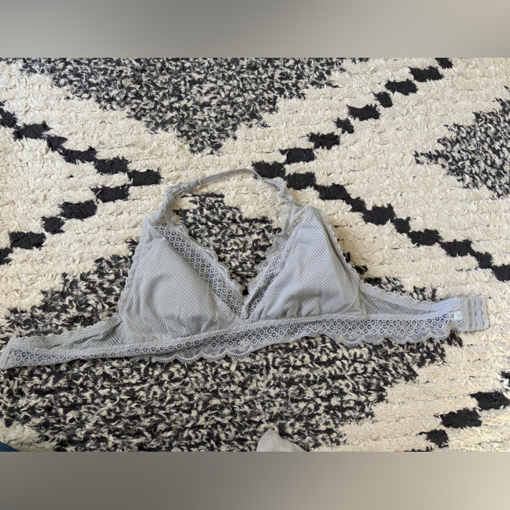 Aerie Soft Gray Lace Bralette